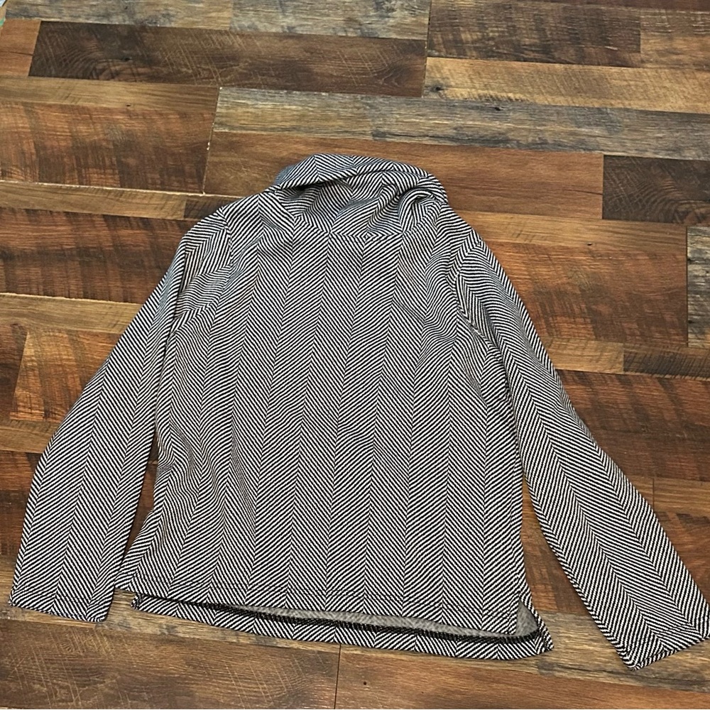 J. Crew Factory Monochrome Chevron Turtleneck Sweater